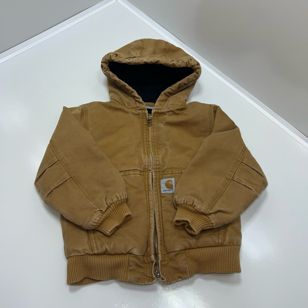 Boys XXS 4-5 Carhartt Brown Hooded Jacket